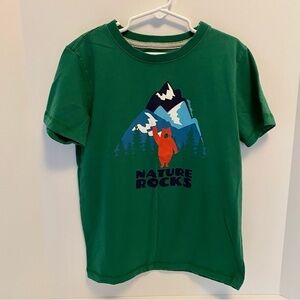 Eddie Bauer Boys Nature Rocks Bear On Mountain Short Sleeve T-Shirt Size S (7/8)